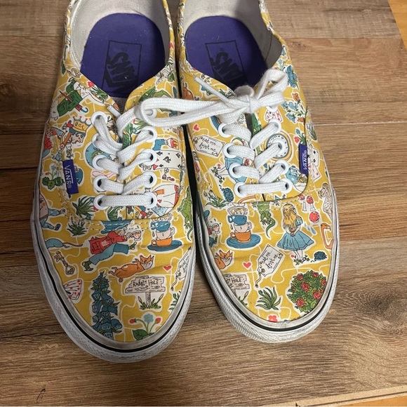 Vans Liberty of London Alice in Wonderland sneakers women’s size 8.5 yellow - Picture 2 of 11